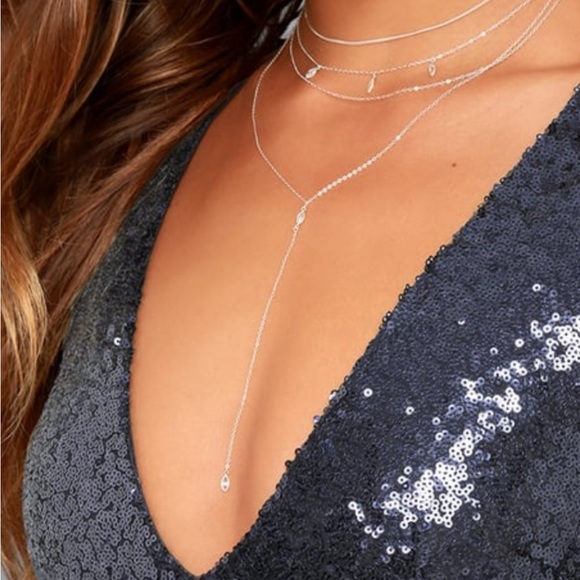 NWT lulu’s blue sequined gown size M. Wedding Guest or Formal Event! - Picture 2 of 12